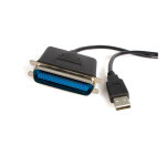 Startech. com cble adaptateur de 1. 80m usb vers 1 port parallle pour imprimante - mle mle, noir, ...