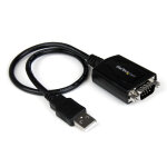 Startech. com cble adaptateur de 30cm usb vers srie db9 rs232 - mmorisation de port com, noir, ce, ...