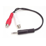 Startech. com c�ble adaptateur audio mini - jack 3. 5mm m�le vers 2x rca / cinch femelle - 15 cm, 3, ...