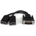Startech. com cble adaptateur dms - 59 (lfh) vers 2x displayport de 20cm - cble en y dms 59 (m) vers ...