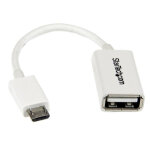 Startech. com cble adaptateur micro usb vers usb host otg de 12cm - mle / femelle - blanc, 0, 127 m, ...