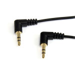 Startech. com c�ble audio st�r�o mini - jack 3, 5mm slim coud� � angle droit de 1, 8 m - m / m, 3, 5mm, ...
