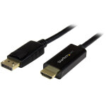 Startech. com c�ble displayport vers hdmi 2m - 4k 30hz - adaptateur dp vers hdmi - convertisseur pour ...