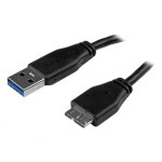 Startech. com c�ble superspeed usb 3. 0 slim a vers micro b de 15 cm - m�le / m�le - noir, 0, 15 m, usb ...