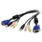 Startech. com c�ble pour switch kvm vga avec usb et audio et micro - 1. 80m, noir, 500 g, 22 mm, 251 ...