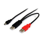 Startech. com câble usb 2. 0 en y de 1, 8 m pour disque dur externe - 2x usb a (m) vers 1x usb mini b ... Startech. com câble usb 2. 0 en y de 1, 8 m pour disque dur externe - 2x usb a (m) vers 1x usb mini b ...