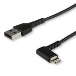 Startech. com c�ble usb - a vers lightning noir robuste 1m coud� � 90� - c�ble de charge / synchronisation ...