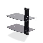 Startech. com double �tag�re av murale flottante, support � hauteur ajustable pour sous t�l�vision, support ...