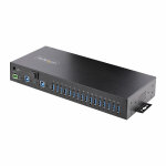 Startech. com hub industriel � 16 ports usb 5gbps avec adaptateur d'alimentation, bo�tier m�tallique, ...