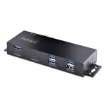 Startech. com hub industriel usb 10gbps � 7 ports avec adaptateur d'alimentation, m�tal, montable, 5 ...