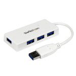 Startech. com hub usb 3. 0  4 ports avec cble intgr - 5gbps - blanc, usb 3. 2 gen 1 (3. 1 gen 1) ...