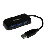 Startech. com hub usb 3. 0 (5gbps)  4 ports avec cble intgr - noir, usb 3. 2 gen 1 (3. 1 gen 1) type ...