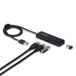 Startech. com hub usb - a � 4 ports, 5 gbps, aliment� par bus, mini - hub usb - a vers 4x usb - a, c�ble ...