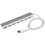 Startech. com hub usb  7 ports avec ethernet, usb - a, gigabit ethernet / gbe, usb 5gbps, design robuste, ...