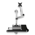 Startech. com poste de travail ergonomique rglable en hauteur  montage mural - 1 cran, argent, 76, ...