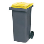 Sulo conteneur 2 roues sulo prise frontale 120 l gris / jaune