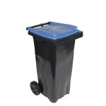 Sulo conteneur poubelle mobile 2 roues - 120 litres prise frontale - couvercle bleu