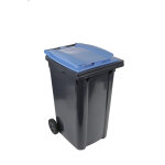 Sulo conteneur poubelle mobile 2 roues - 240 litres prise frontale - couvercle bleu