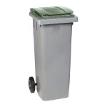 Sulo® conteneur poubelle mobile 2 roues - 80 litres prise frontale - couvercle vert Sulo® conteneur poubelle mobile 2 roues - 80 litres prise frontale - couvercle vert
