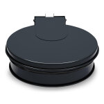 Support - sac mural avec couvercle 110 l - gris