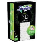 Swiffer lingettes sches dry 3d clean pour balai swiffer, bote de 14