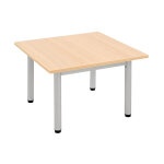 Table basse carrée 60 x 60 cm - chêne pieds métal aluminium Table basse carrée 60 x 60 cm - chêne pieds métal aluminium