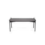 Table basse meet 100 x 50 cm - noir pieds acier noir