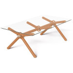 Table basse xylan 6 personnes l. 140 x l. 75 x h. 50cm - plateau en verre - structure et pieds rouille ... Table basse xylan 6 personnes l. 140 x l. 75 x h. 50cm - plateau en verre - structure et pieds rouille ...