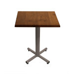 Table coffee carrée l. 70 x p. 70 x h. 75 cm - plateau colorado pied central aluminium Table coffee carrée l. 70 x p. 70 x h. 75 cm - plateau colorado pied central aluminium