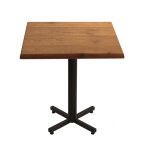 Table coffee carrée l. 70 x p. 70 x h. 75 cm - plateau colorado pied central noir Table coffee carrée l. 70 x p. 70 x h. 75 cm - plateau colorado pied central noir