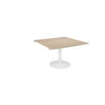 Table d'extension pied tulipe blanc 124, 5 x 120 cm - plateau chne