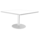 Table d'extension pi�tement tulipe blanc - plateau blanc - 124, 5 x 120 cm