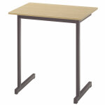 Table de formation 1 place - l. 70 x p. 50 cm - plateau h�tre - pieds noir