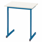 Table de formation 1 place - l. 70 x p. 50 cm - plateau sable - pieds bleu