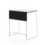 Table de formation empilable junior 66, 5 x 52, 5 cm - blanc / pieds chrom�s