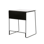Table de formation empilable junior 66, 5 x 52, 5 cm - blanc / pieds noirs