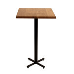 Table mange - debout coffee carrée l. 70 x p. 70 x h. 115 cm - plateau colorado pied central noir Table mange - debout coffee carrée l. 70 x p. 70 x h. 115 cm - plateau colorado pied central noir