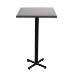 Table mange - debout coffee carrée l. 70 x p. 70 x h. 115 cm - plateau gris pied central noir Table mange - debout coffee carrée l. 70 x p. 70 x h. 115 cm - plateau gris pied central noir