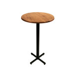 Table mange - debout coffee ronde . 70 x h. 115 cm - plateau colorado pied central noir
