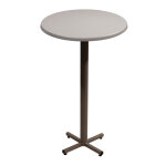 Table mange - debout coffee ronde Ø. 70 x h. 115 cm - plateau gris pied central aluminium Table mange - debout coffee ronde Ø. 70 x h. 115 cm - plateau gris pied central aluminium