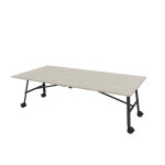 Table mobile plateau rabattable serenity 240 x 120 cm béton pied noir Table mobile plateau rabattable serenity 240 x 120 cm béton pied noir