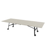 Table mobile plateau rabattable serenity 320 x 120 cm béton pied noir Table mobile plateau rabattable serenity 320 x 120 cm béton pied noir