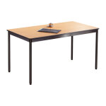 Table modulaire modula rectangle - l. 140 x p. 70 cm - plateau htre - pieds noir