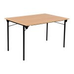 Table pliante budget multiples usages rectangle l. 120 x p. 80 cm - plateau ch�ne - pieds noir