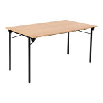 Table pliante budget multiples usages rectangle l. 140 x p. 80 cm - plateau ch�ne - pieds noir
