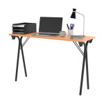 Table pliante s�minaire 2 places - h�tre / noir