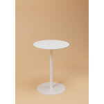 Table de restauration ronde bistro trinquet diamtre 60 cm - intrieur - exptrieur - plateau blanc - ...