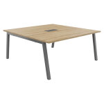 Table de réunion burocolor a avec trappe d'accès - l. 160 x p. 163 cm - plateau chêne nebraska - pieds ... Table de réunion burocolor a avec trappe d'accès - l. 160 x p. 163 cm - plateau chêne nebraska - pieds ...