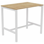 Table de réunion coworking burocolor - l. 120 x p. 80 cm - plateau chêne nebraska - pieds blanc Table de réunion coworking burocolor - l. 120 x p. 80 cm - plateau chêne nebraska - pieds blanc