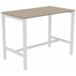 Table de réunion coworking burocolor - l. 140 x p. 80 cm - plateau argile - pieds blanc Table de réunion coworking burocolor - l. 140 x p. 80 cm - plateau argile - pieds blanc